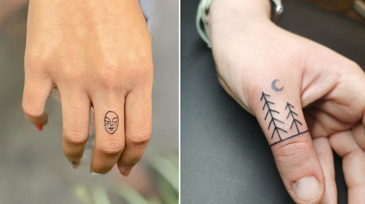 Abrasivo inicial preposición Tatuajes en los dedos para mujer: diseños minimalistas, florales y más