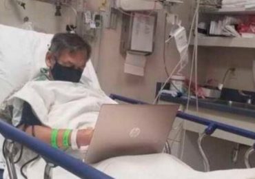 Viral: maestro califica exámenes en el hospital... antes de morir