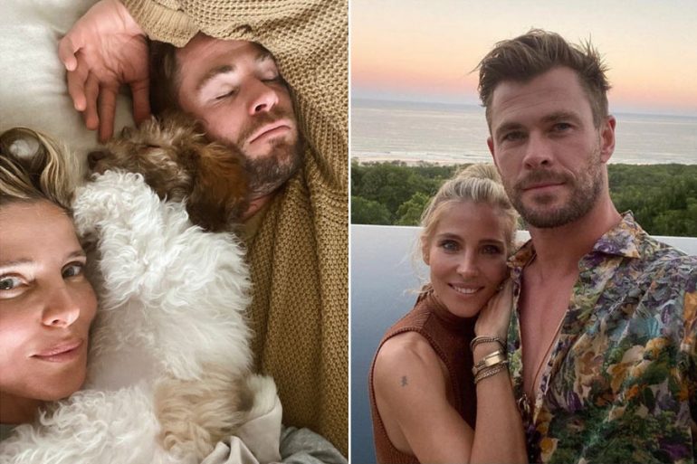 Con divertidas fotos, Chris Hemsworth ponen fin a los rumores de crisis en su matrimonio
