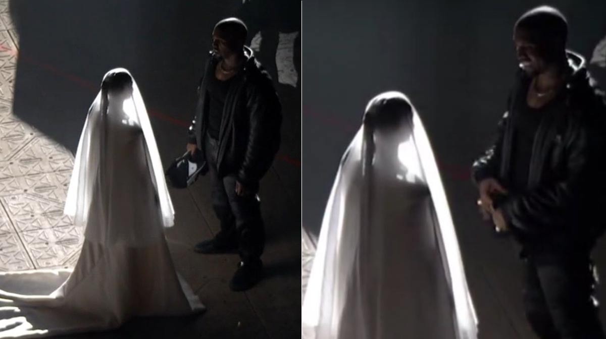 Kim Kardashian se pone un vestido de novia y parece que se vuelve a casar con Kanye West