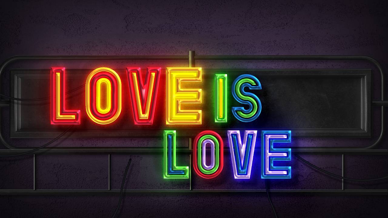 love is love letrero de lesbiana dyke